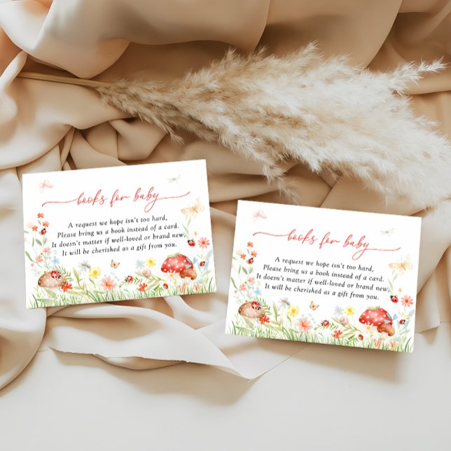 Cartão De Informações Livros Florais de Inseto de Amor para Bebê (Criador carregado)