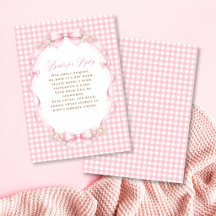 Livros Florais de Laço Xadrez Rosa Para Bebê