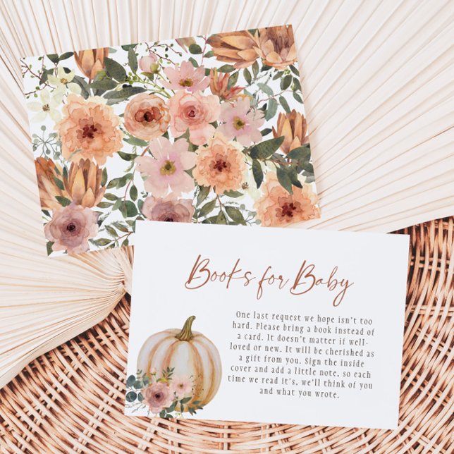 Cartão De Informações Livros Florais De Pumpkin Para Bebê (Criador carregado)