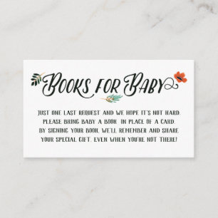 Cartão De Informações Livros Florais De Queda Para Bebê