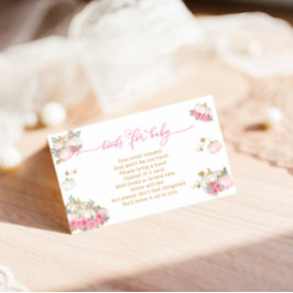 Cartão De Informações Livros Florais Rosa-Pumpkin para Bebê