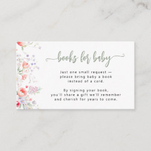 Cartão De Informações Livros florais Sage para pedido de livro de chuvad