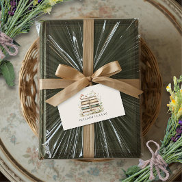 Cartão De Informações Livros Florais Vintage em Aquarela Personalizados