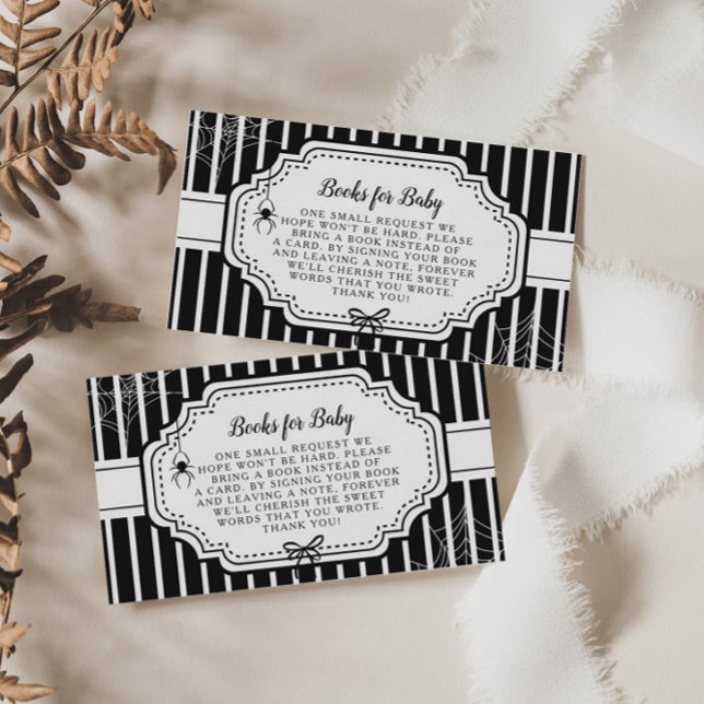 Cartão De Informações Livros Góticos de Outono das Halloween para Bebê (Criador carregado)