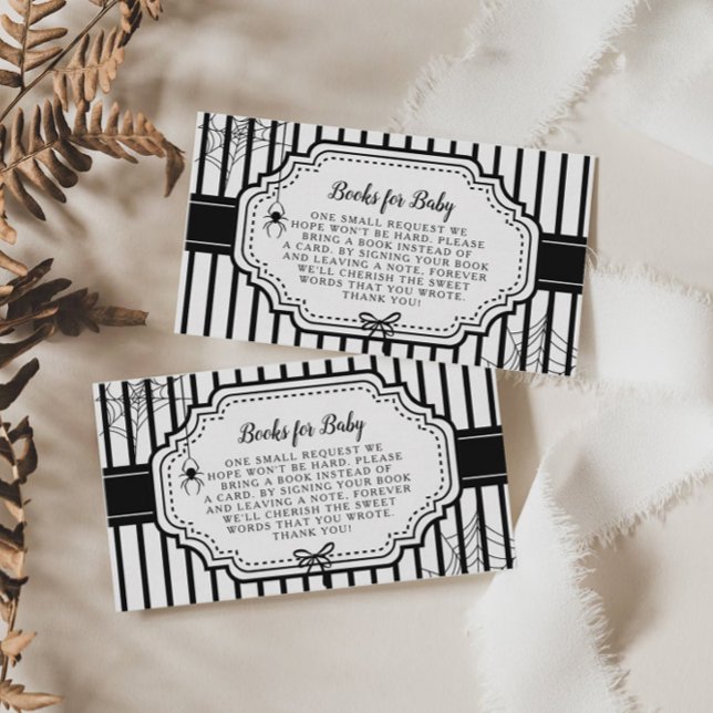 Cartão De Informações Livros Góticos de Outono das Halloween para Bebê (Criador carregado)