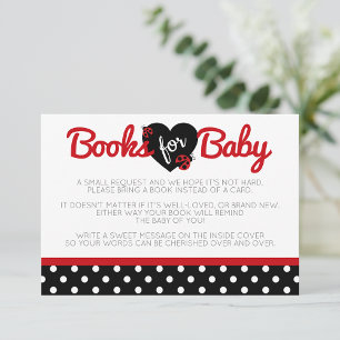 Cartão De Informações Livros Ladybug para Receptáculo de Bebês Inserir