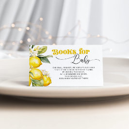 Cartão De Informações Livros mediterrâneos limões para bebês