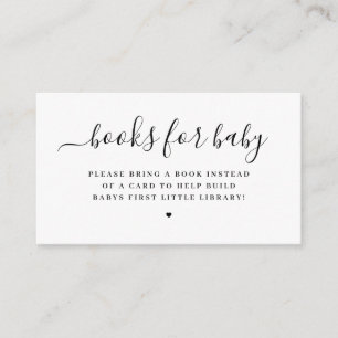 Cartão De Informações Livros Minimalistas Elegantes para Bebê