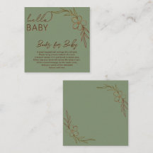 Livros Modernos de Floral Verde Oliva Hello Baby p
