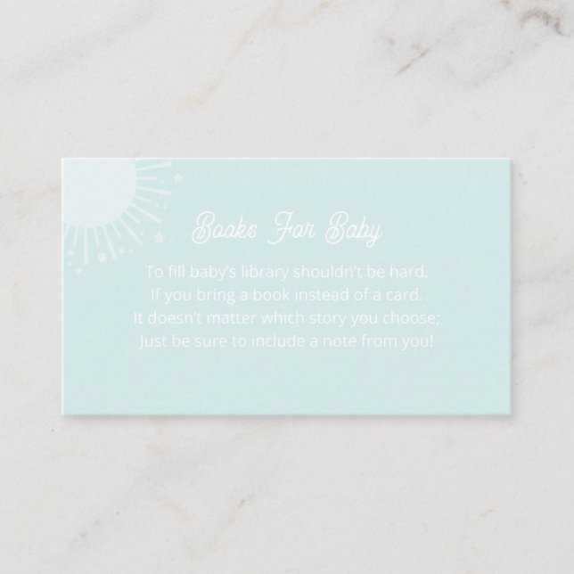 Cartão De Informações Livros Para A Placa De Receptáculo Baby Sun (Frente)