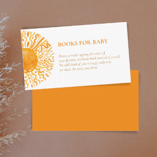 Cartão De Informações Livros para Baby Boho Watercolor Sunshine Única