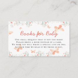 Cartão De Informações Livros para Baby Butterfly Chá