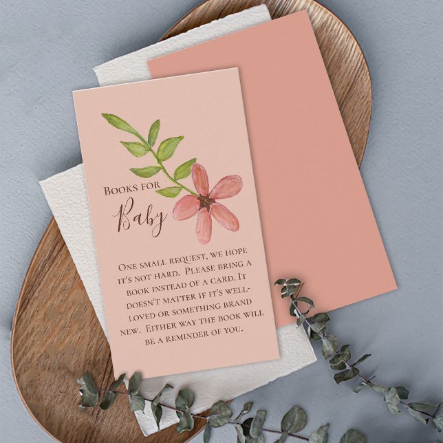 Cartão De Informações Livros para Baby Pink Flower Floral Bonito Sweet (Criador carregado)
