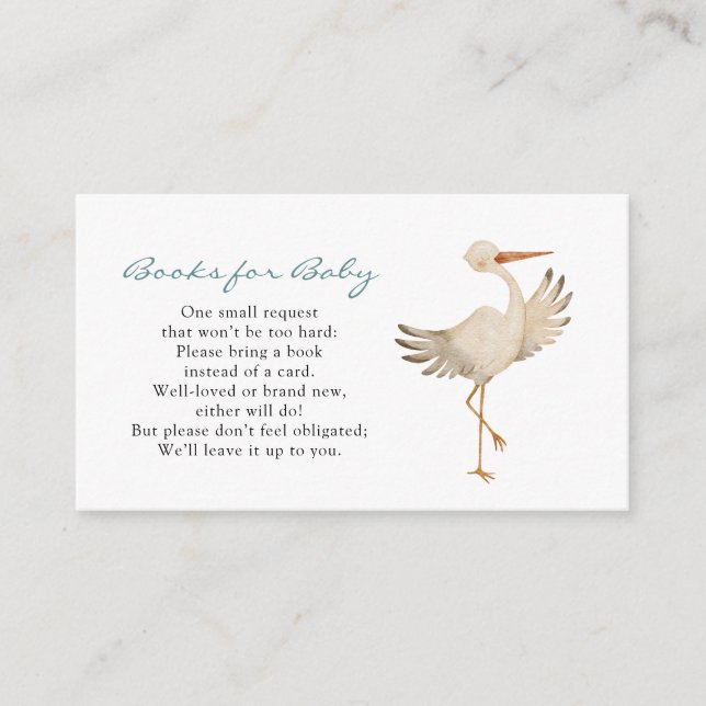 Cartão De Informações Livros para Bebê (Frente)