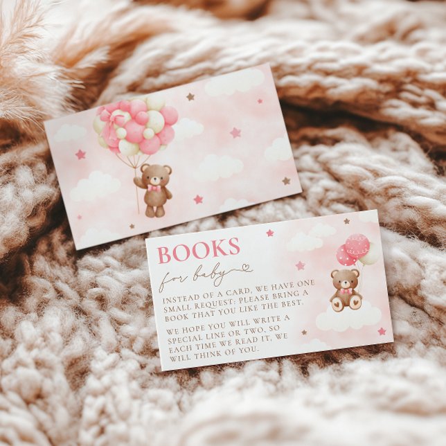 Cartão De Informações Livros para Bebê-Bear Balão (Criador carregado)
