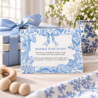 Cartão De Informações Livros para Bebê Chamada Toile de Jouy Safari Baby