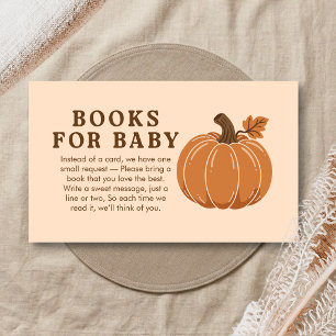 Cartão De Informações Livros para Bebê Chás de Bebê Little Pumpkin Outon