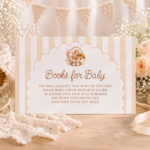 Cartão De Informações Livros para Bebê Churrasco no Forno Baby Shower