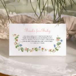 Cartão De Informações Livros para Bebê Chuve de Bebê Bebê Menina com Laç