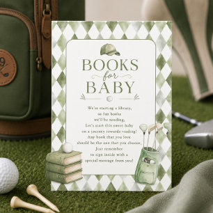 Cartão De Informações Livros para Bebê Chuvinha de Bebê de Golfe para Ca