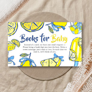 Cartão De Informações Livros para Bebê Ciao Baby Lemon Baby Shower