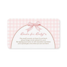 Livros para Bebê Coquete com Laço de Gingham Rosa 