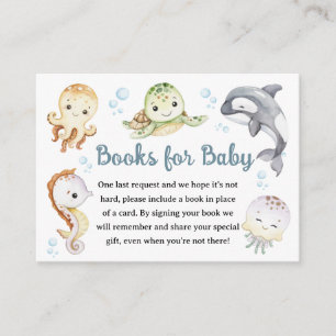 Cartão De Informações Livros Para Bebê De Babá Debaixo Do Mar