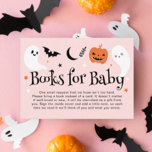 Cartão De Informações Livros para Bebê de Chuve de Bebê de Halloween Lar
