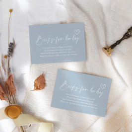 Cartão De Informações Livros Para Bebê de Chuvinha Minimalista Oh Boy