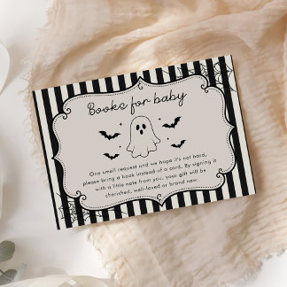 Cartão De Informações Livros para bebê Fantasma de Xadrez Preto Hallowee