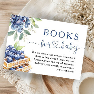 Cartão De Informações Livros Para Bebê Menino Churrasco de Blueberry Waf