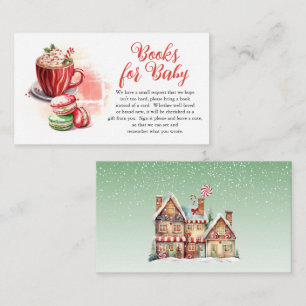 Cartão De Informações Livros para Bebê no Chá de Bebê da Menina de Cacau