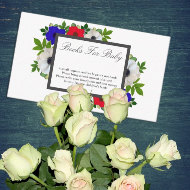 Cartão De Informações Livros Para Bebê no Chá de Bebê do Panda Patriótic (Criador carregado)