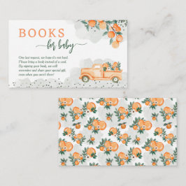 Cartão De Informações Livros para Bebê no Chá de Bebê Little Cutie