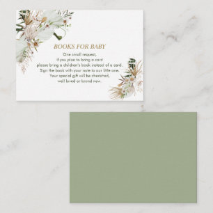 Cartão De Informações Livros para Bebê, Pedido de Livro, Chá de fraldas