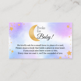 Cartão De Informações Livros para Bebê sobre a Lua Sexo Neutro