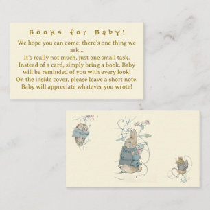 Cartão De Informações Livros para Bebê Tema Peter Rabbit