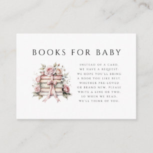 Cartão De Informações Livros Para Bebês Chamada Para Presentes De Baby S