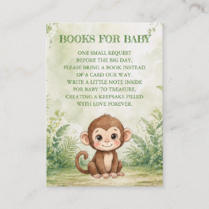 Cartão De Informações Livros para Chá de Bebê do Wild One Baby Shower
