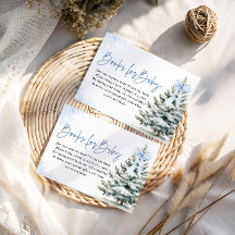 Livros para Chá de fraldas de floco de neve azul d