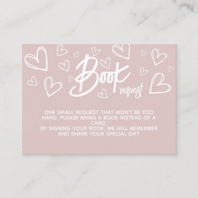 Cartão De Informações Livros para Chá Moderno Rosa-Rosa (Frente)