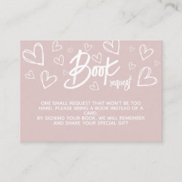 Cartão De Informações Livros para Chá Moderno Rosa-Rosa