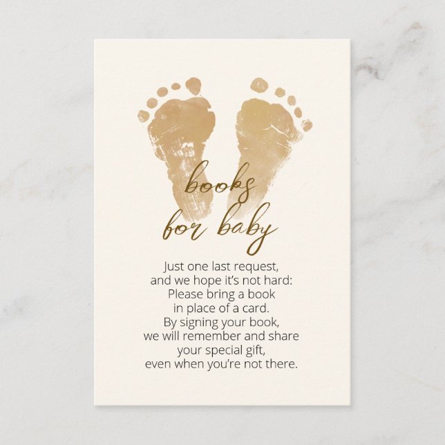 Cartão De Informações Livros para Chuvinha de Amor Bebê Pequeno Raio de  (Frente)