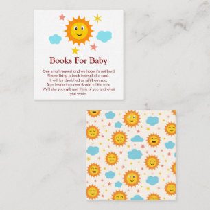 Cartão De Informações Livros Para Chuvinha de Bênçãos Baby Shower