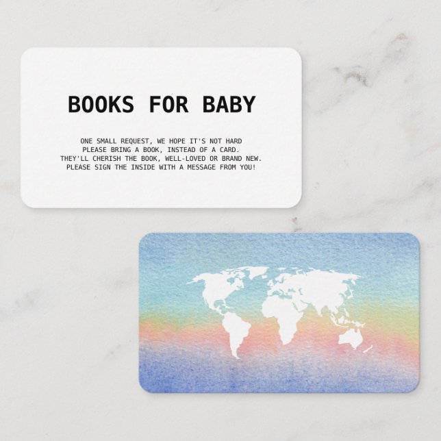 Cartão De Informações Livros para Enclo de Embarque de Passaporte de Beb (Frente/Verso)