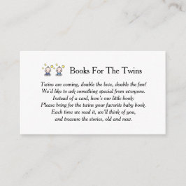Cartão De Informações Livros Para Gêmeos Bebês, Pedido De Livro, Geminin