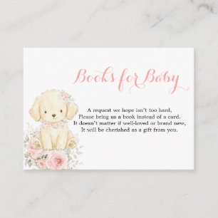 Cartão De Informações Livros para o Banho de Bebê Menina Little Golden G