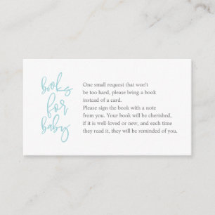 Cartão De Informações Livros para o bebê, Criative tiffany cinza Script