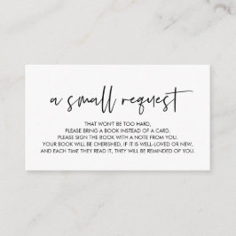 Cartão De Informações Livros para o bebê, fonte moderna mínima