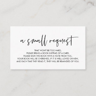 Cartão De Informações Livros para o bebê, fonte moderna mínima